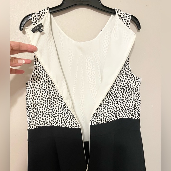 Talbots Black & White Polka Dot Dress Sz 12P - Picture 9 of 14